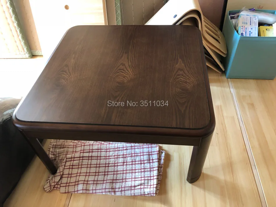 Новинка 2020 квадратный японский Настольный обогреватель Kotatsu низкий кофейный