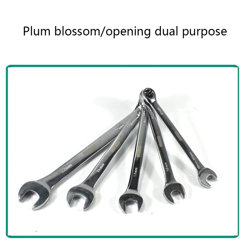 

P9YB 6/9Pcs Ratchet Combination Wrench Set Vanadium Steel Spanner Hand Repair Tools