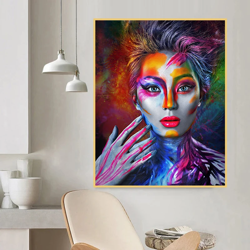 

Modern Abstract Colorful Nude Women Portrait Posters and Prints Wall Art Canvas Painting Pictures For Living Room Home Decor