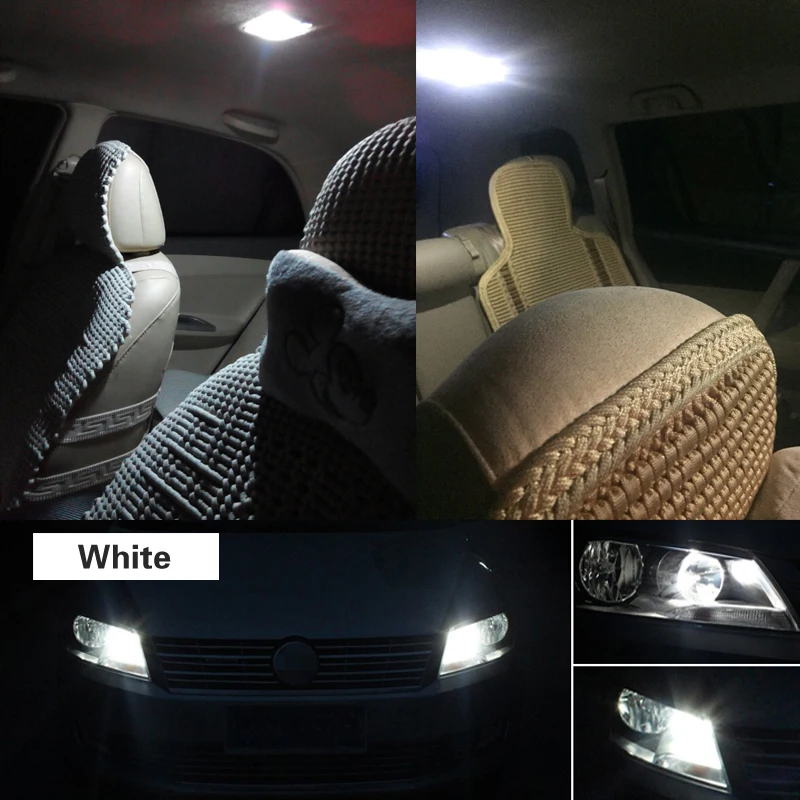 10x W5W T10 Светодиодная лампа для освещения салона автомобиля купольная 3030 SMD ford mondeo