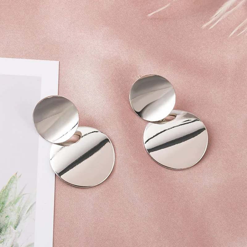 Product 21 POXAM винтажные массивные черные акриловые Висячие серьги для женщин модные ювелирные изделия корейский, геометрической формы золотые свисающие серьги с бриллиантами - Окраска металла: Product 21