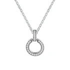 Женское ожерелье из серебра 2021 пробы, с кулоном в виде двух колец