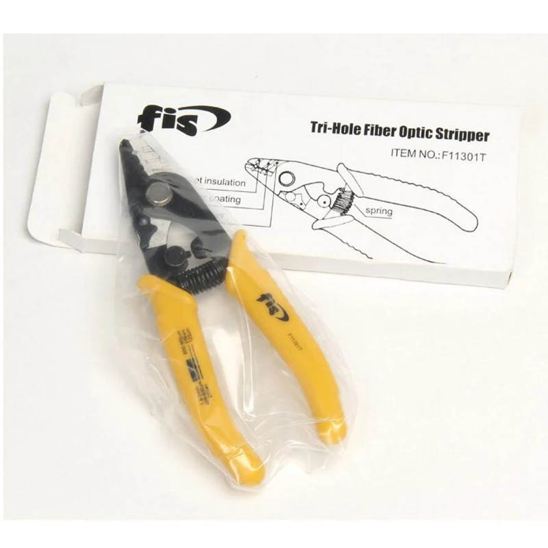 

5pcs/lot FIS Fiber stripping pliers F11301T Three segmented stripping design Miller Wire stripper wholesale