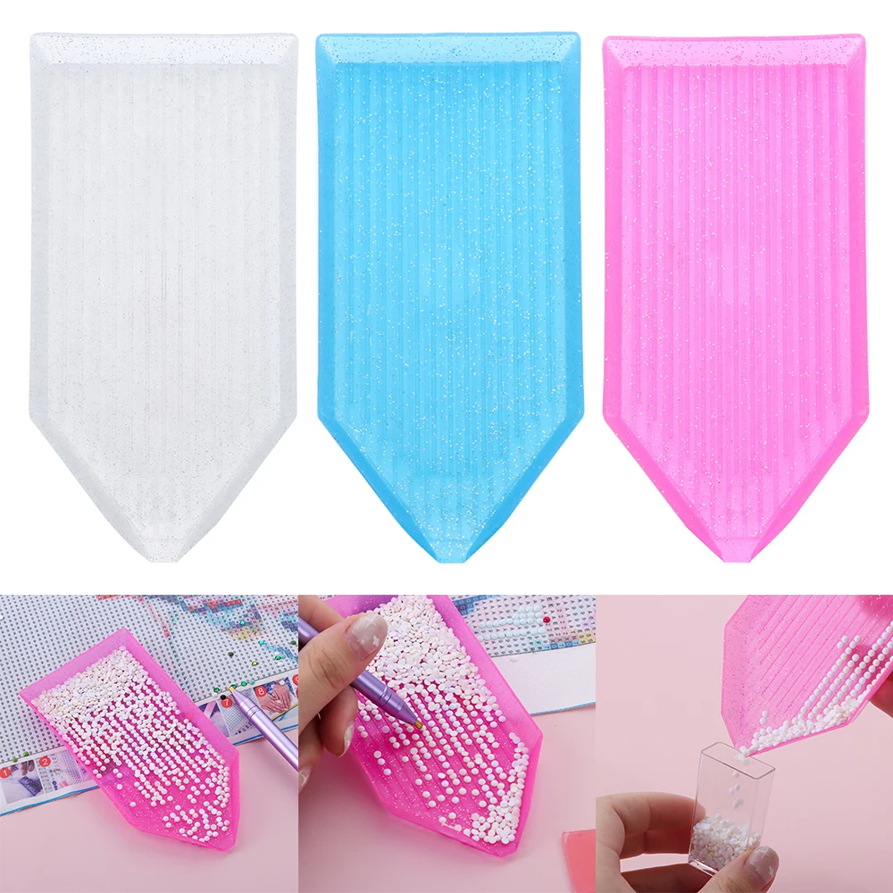 

Diamond Painting Mosaic Bead Container Tray Plastic Drill Plate Cross Stitch Embroidery Nail Art Storage Plate Accessories Tool