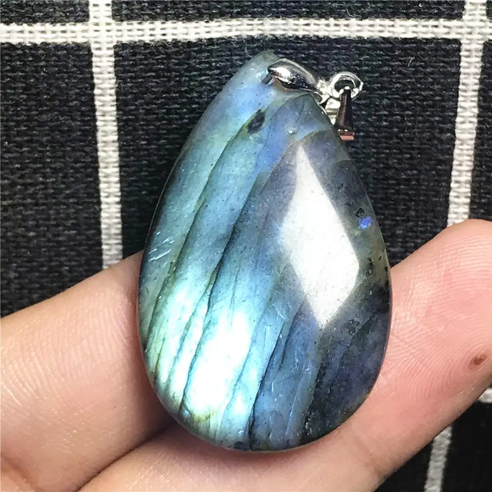 Топ натуральный желтый синий светильник кулон из Лабрадорита ювелирные изделия