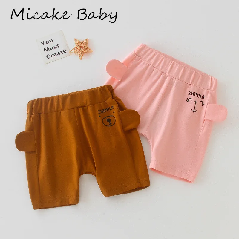 Летние шорты для маленьких девочек и мальчиков 0 15 месяцев Мультяшные
