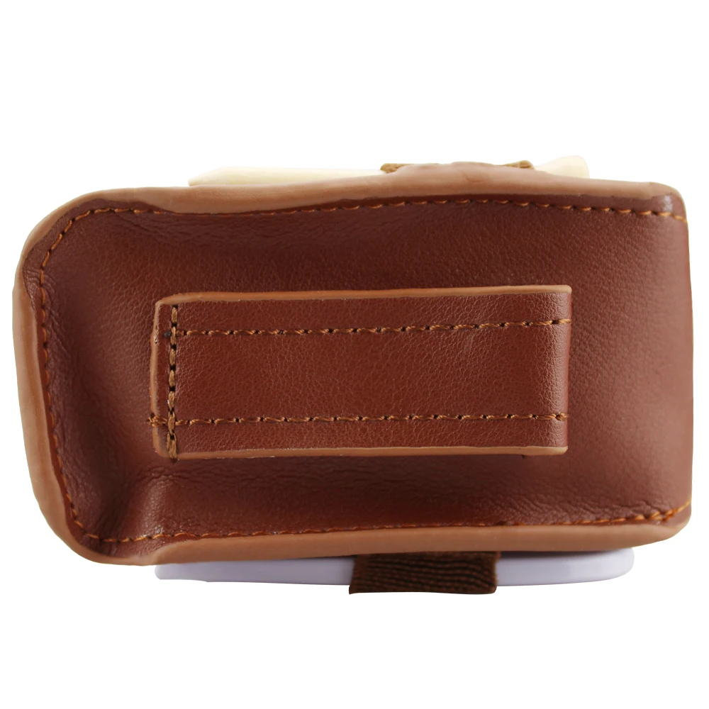 Сумка для мяча гольфа портативная Кожаная мини сумка с зажимом черный держатель 2