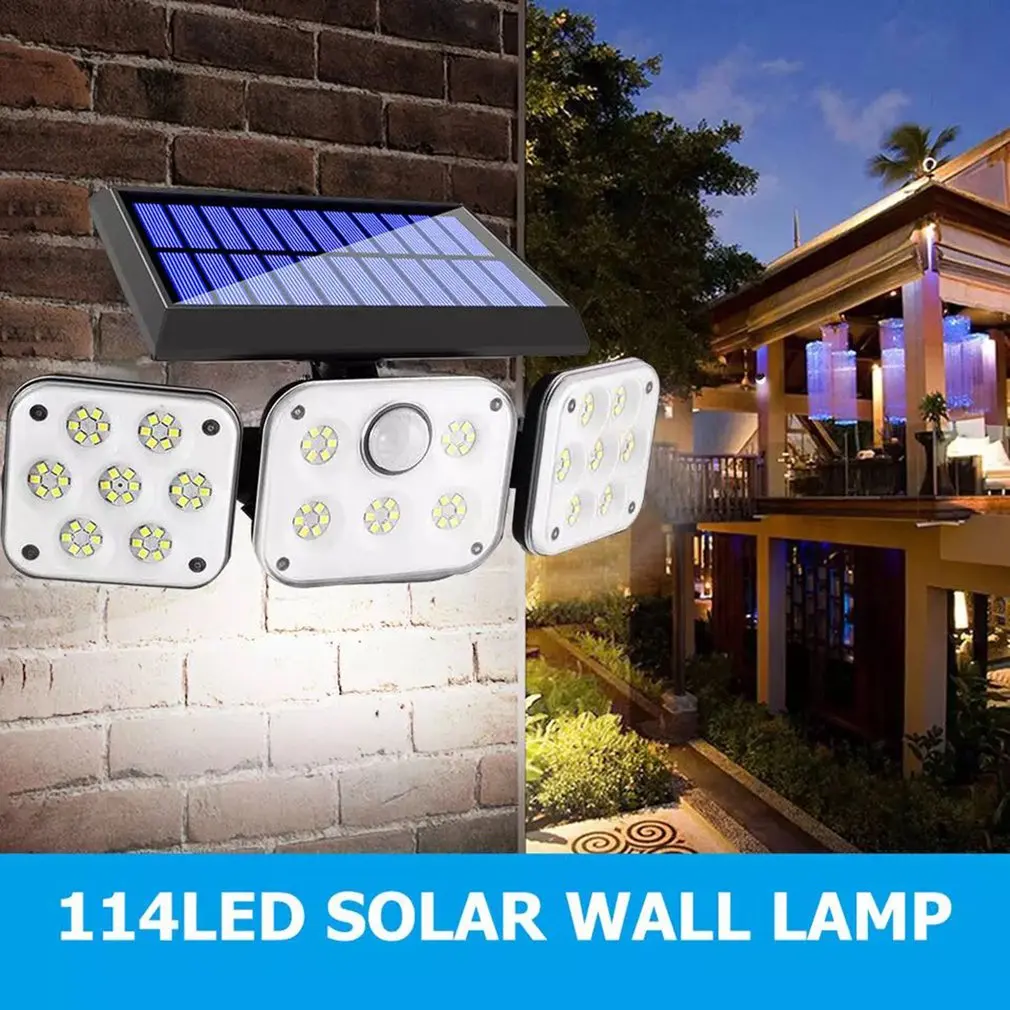 

Led Double Head Garden Light Household Solar Human Body Induction Light Waterproof Street Solar Light