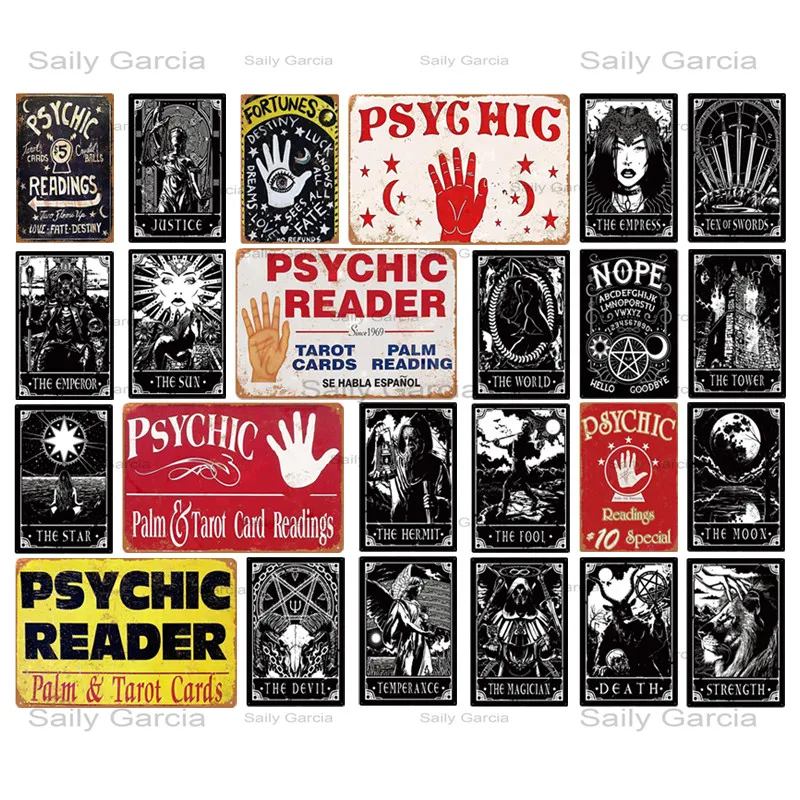 Металлический постер Tarot металлический винтажный сенсорный знак жестяной