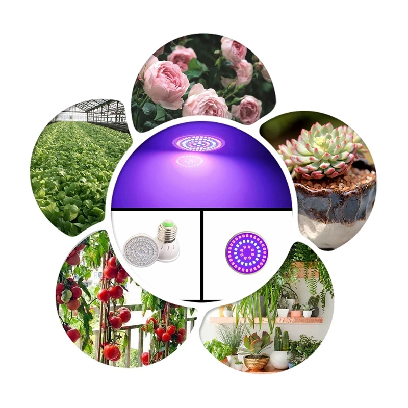 4 шт. светодиодсветильник лампа для гидропонных систем Е27 120 градусов|Фитолампы| |