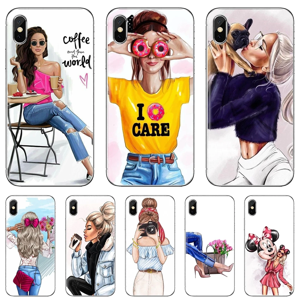 Мягкий чехол из ТПУ для Samsung Galaxy A10 A30 A40 A50 A60 A70 S6 Active Note 10 Plus Edge M30 VOGUE Queen Princess Girl Female