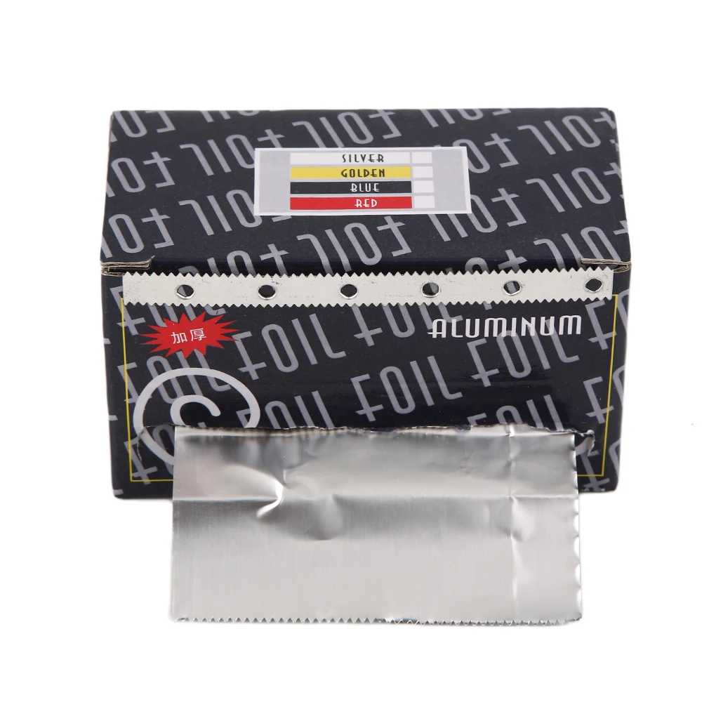 Portable Lightweight Manicure Tinfoil Foil For Highlighting& Colouring Hair Nails Box Aluminium With Silver Color Easy to Use