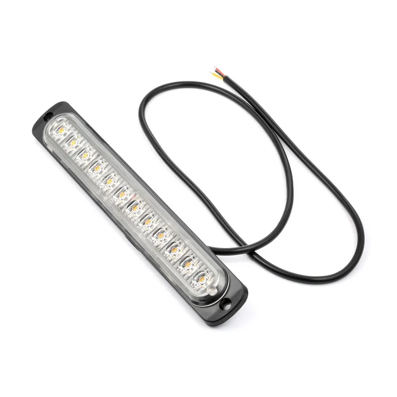 

1 X Truck 12LED strobe signal warning Lamp side light ultra-thin side flashing light 12V-24V Yellow Lamp