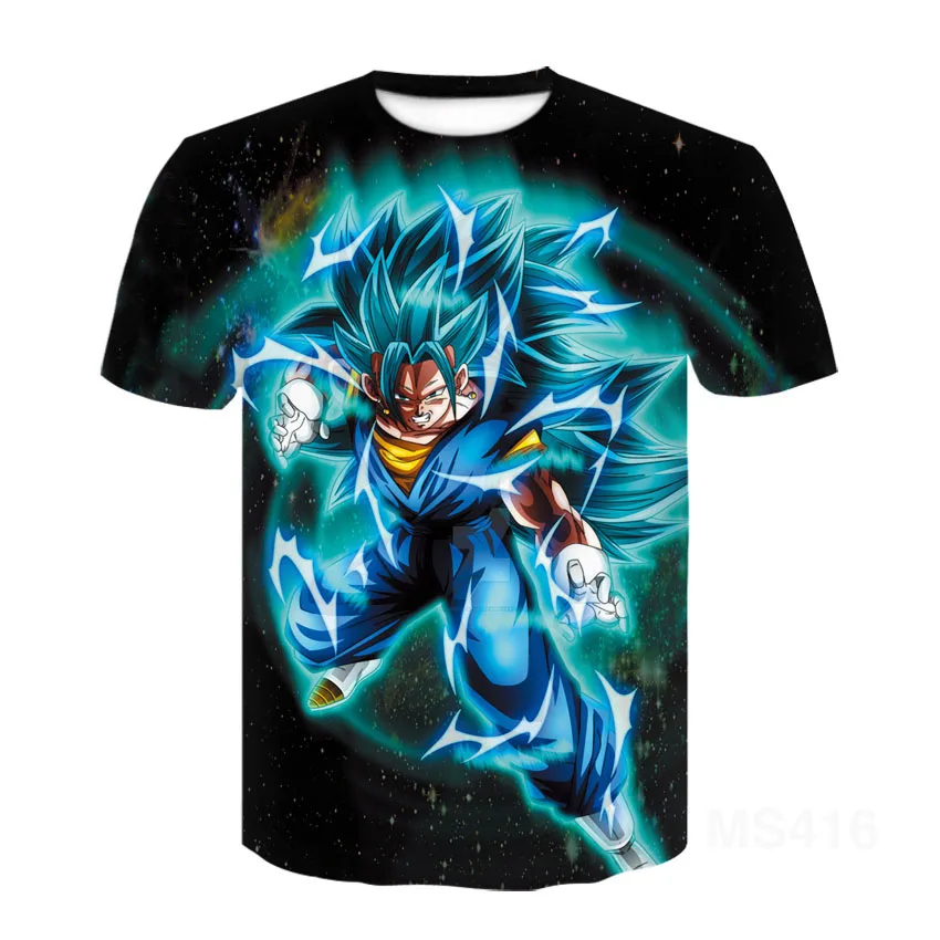 

2021 Summer Girl Boy Boy T-Shirt Japanese Anime 3D Printing Clothing Children Holiday Gifi Super Monkey T-Shirt Baby Top Clothes