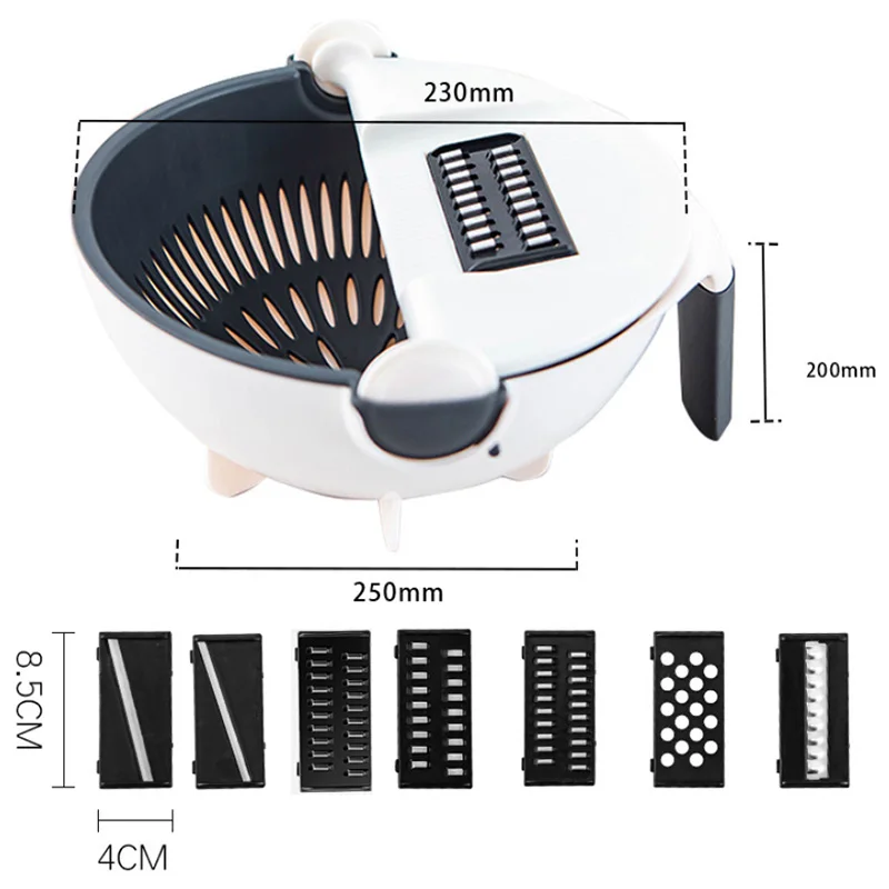 

Kitchen Multifunctional Vegetable Cutter Shredded And Sliced Integrated Kitchen Multifunctional Drain Basket Kitchen Supplies