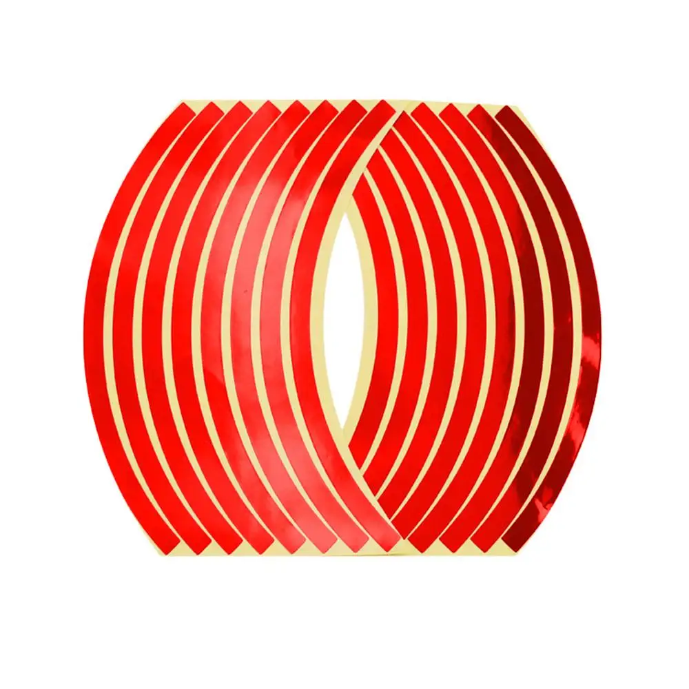 

4Pcs 10/12/14inch Universal Motorcycle Wheel Rim Reflective Stickers Moto Bicycle Decal