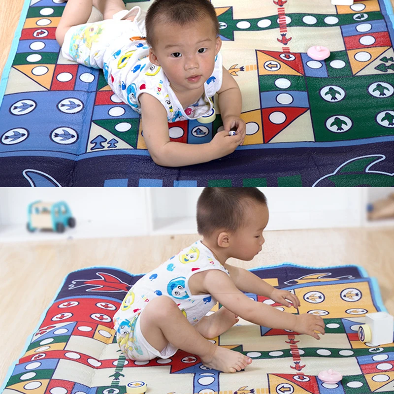Детский игровой коврик складной водонепроницаемый для ползания 116 см * 176