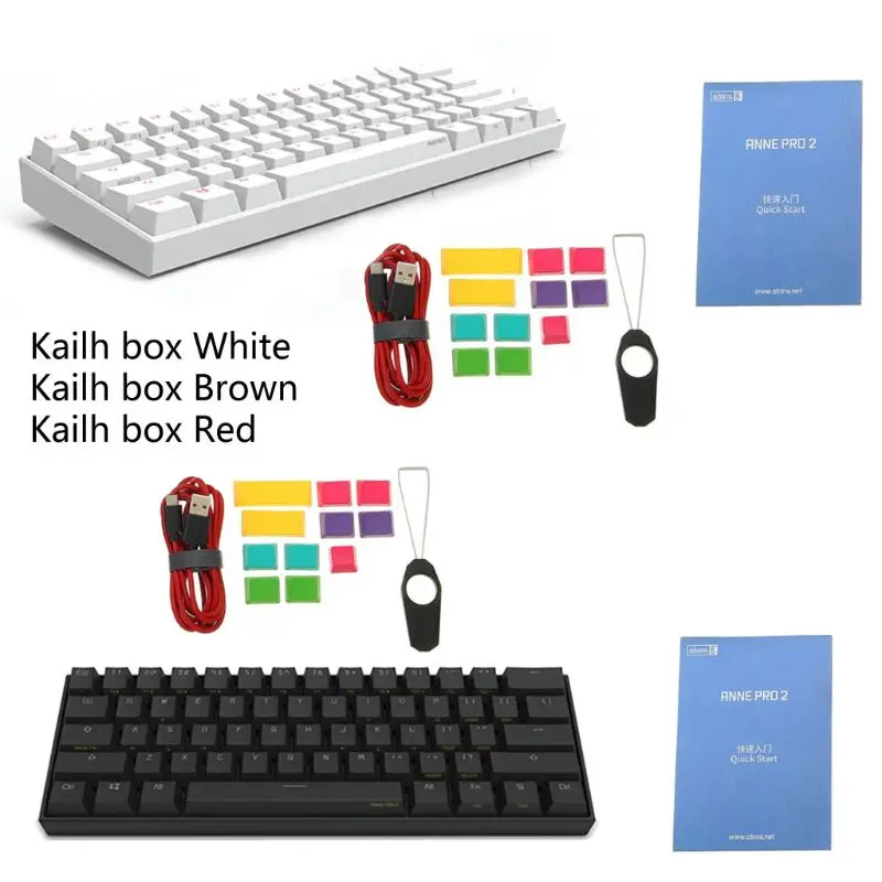 

60% Mechanical Keyboard Bluetooth 4.0 Type-C RGB 61 Keys Kailh Box Switch 83XB