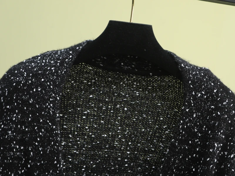 

Exclusive design 2020 autumn winter knitting sweaters Korean long loose over the knee cardigan sweater coat women