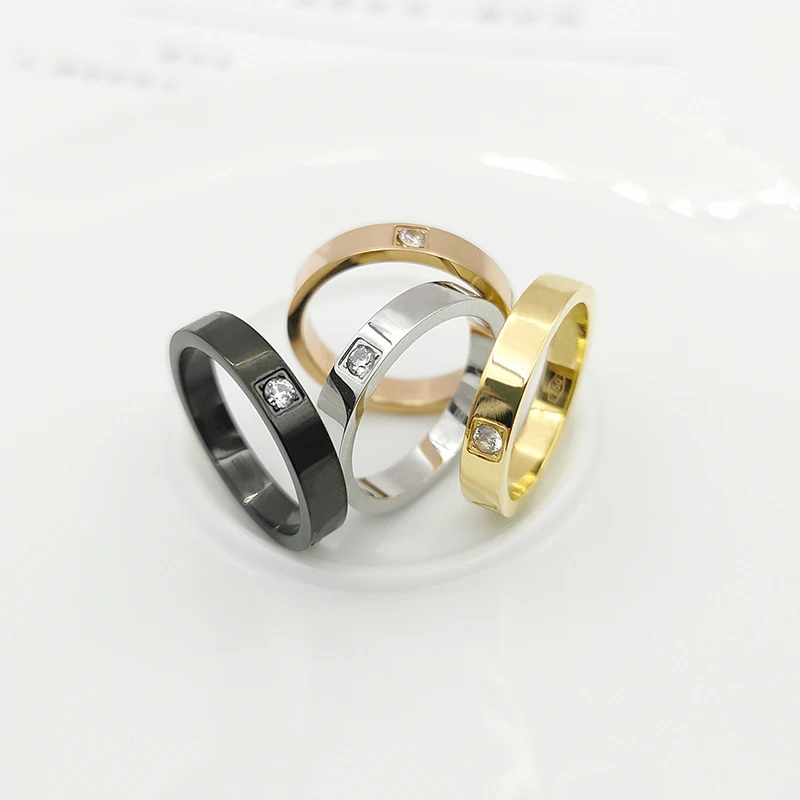

Brand Zircon Ring Fashion Jewelry For Men And Women Ring Lovers Gift