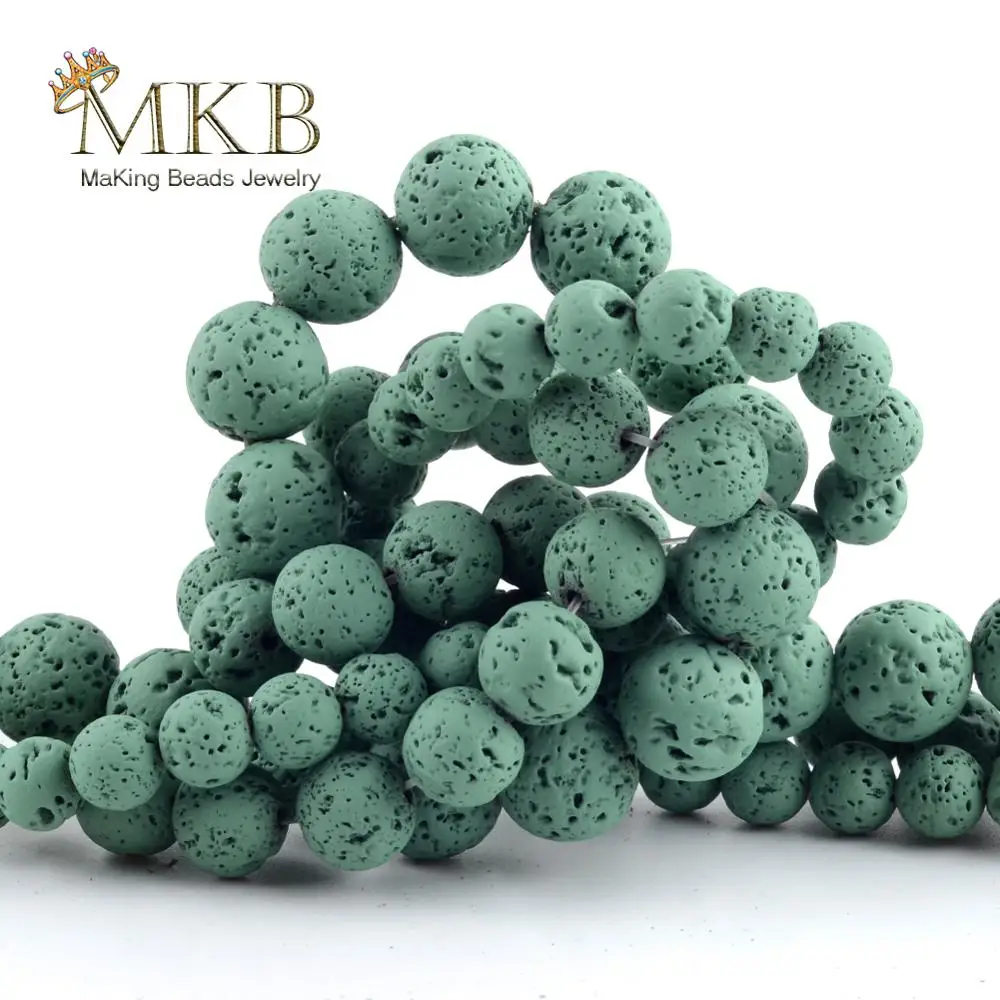 Круглые Бусины Из Натурального светильник-зеленого гематита 4/6/8/10/12 мм для