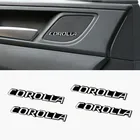 4 шт. автомобильная аудио декоративная 3D алюминиевая эмблема Эмблема Наклейка для Toyota Corolla Camry RAV4 Yaris Prius автомобильный Стайлинг