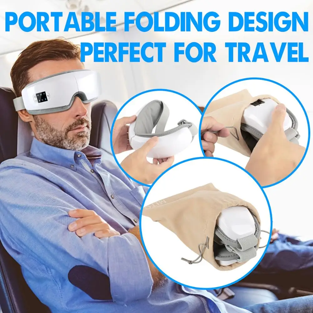 Умный массажер для глаз с вибрацией и Bluetooth|Глаза массаж прибор| |