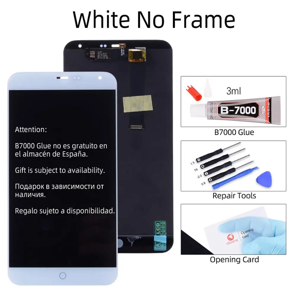 Дисплей для MEIZU MX4 Pro MX4 в сборе с тачскрином на рамке черный белый - Цвет: MX4(White)