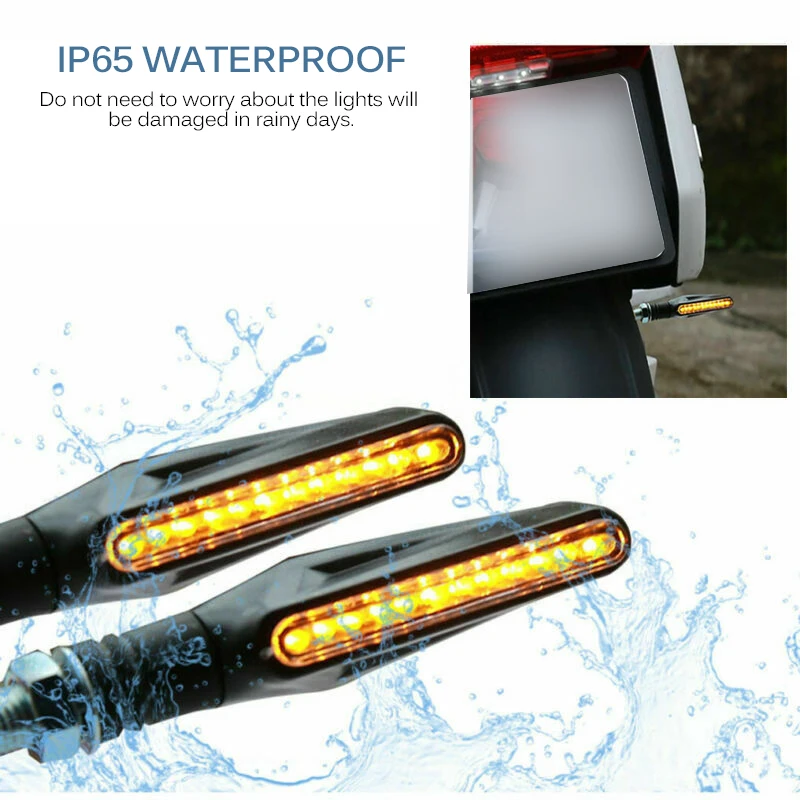 2 шт. Универсальный 12 светодиодный водонепроницаемый сигнальный фонарь для