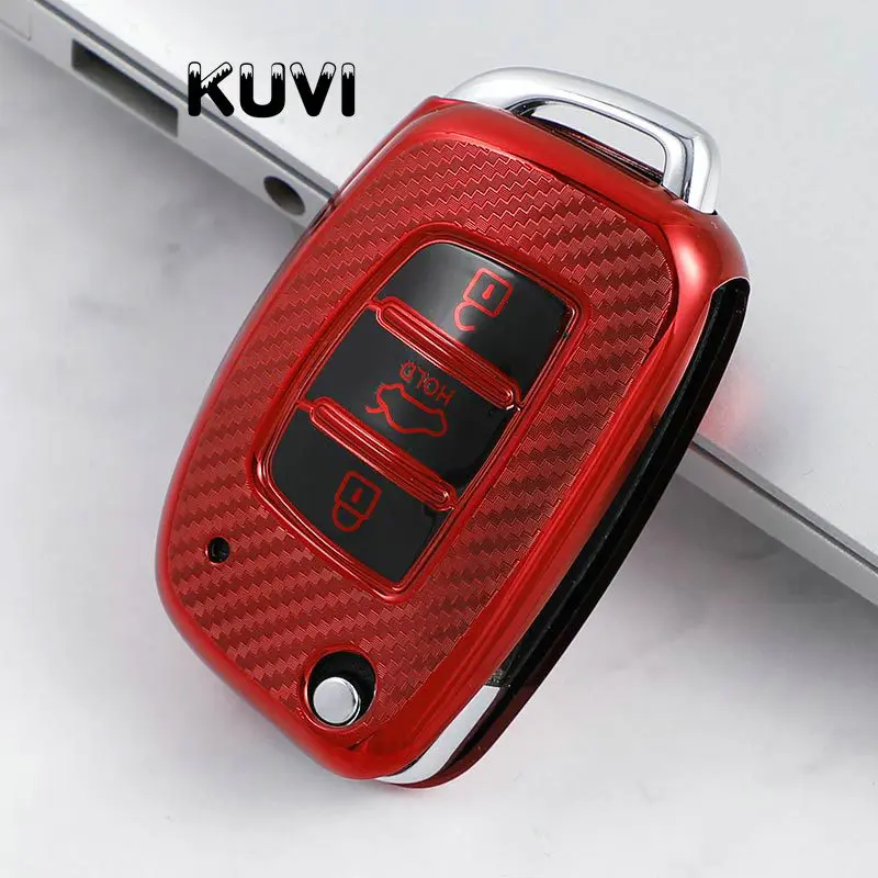 Carbon Tpu Car Folding Key Cover Case Shell For Hyundai Tucson Creta Ix25 I10 I20 I30 Verna Mistra Elantra Santa Fe 2015-2018 - - Racext™️ 20 - Racext Carbon Tpu Car Folding Key Cover Case Shell For Hyundai Tucson Creta Ix25 I10 I20 I30 Verna Mistra Elantra Santa Fe 2015-2018 - - Racext™️ - - Racext 19