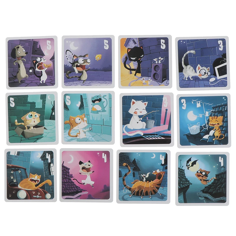 Family Funny Entertainment Board Game Werewolf And Cat Tarot Card Deck English Fun Playing Cards Gift Box | Спорт и развлечения