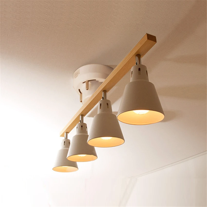 Японские длинные полосы деревянные регулируемые потолочные светильники для