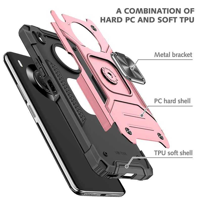 for huawei y7a y9a case shockproof armor magnetic ring holder cover for huawei p smart 2019 2021 psmart z s phone cases free global shipping