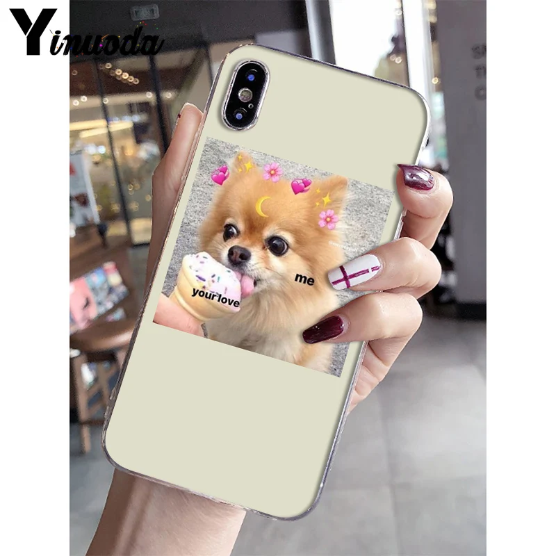 Yinuoda очень милый кот собака мультфильм розовый в форме сердца YOU& ME мягкий чехол для телефона iPhone 8 7 6S Plus 5 5S SE XR X XS MAX 10 - Цвет: A16