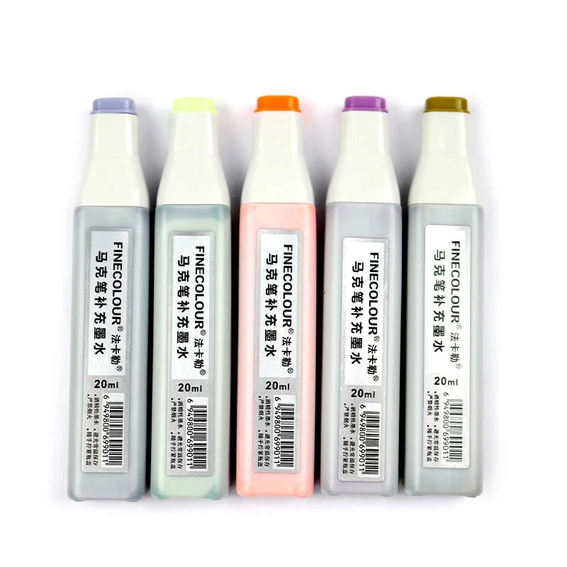 Finecolour масляная спиртовой маркер чернила EF100/101/102 универсальные 20 мл