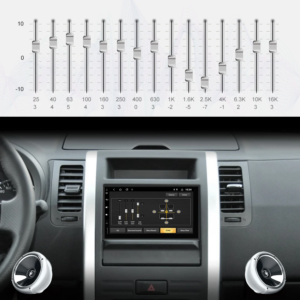 Автомагнитола Isudar универсальная 2 Din на Android 9 для Nissan/Xtrail/Tiida/Hyundai/KIA мультимедийное