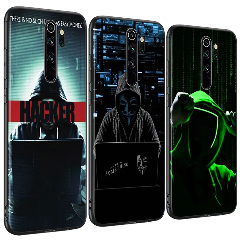 Яркий черный чехол Cool Hacker Boy для Xiaomi Redmi Note 9 9S 8T 8 7 6 5A 5 4X 4 Pro Max телефона | Мобильные