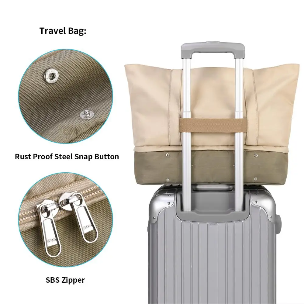 Большая Дорожная сумка тоут через плечо Gonex для женщин водонепроницаемая из