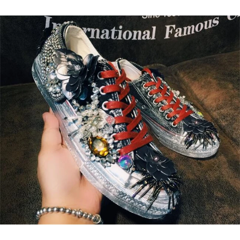 Брендовая повседневная обувь для скейтборда old wild плоская подошва стразы