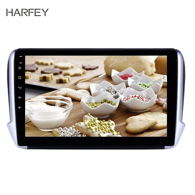 Автомобильный мультимедийный плеер Harfey 10 1 дюйма 2din Android 8 GPS для Peugeot 2008 2014 2016 с HD