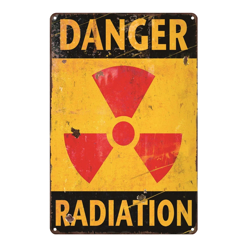 

Warning Danger Radiation Vintage Metal Tin Signs Home Bar Pub Garage Gas Station Decor Plates Man Cave Wall Sticker