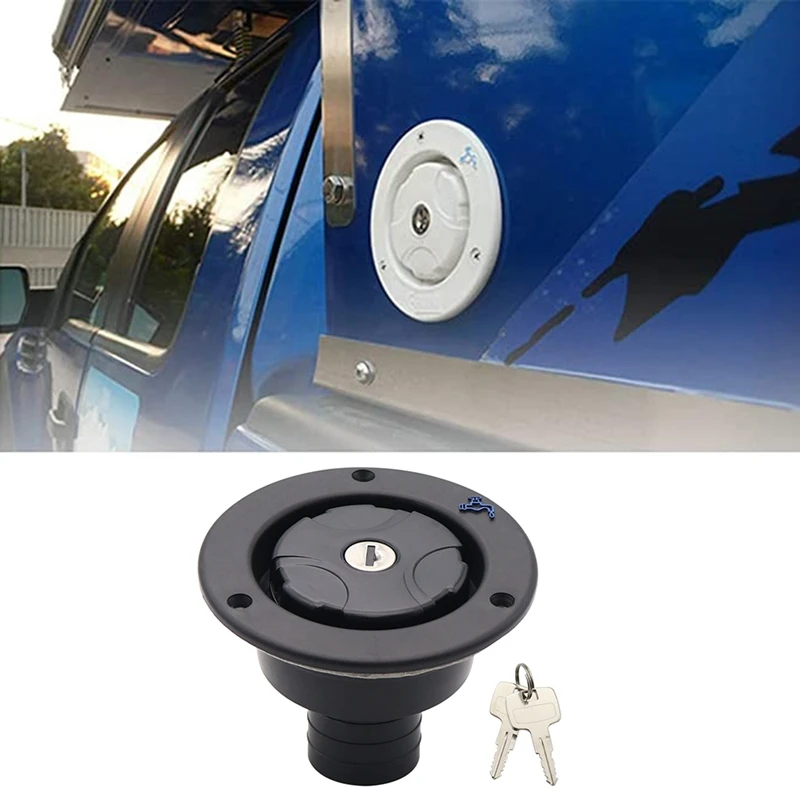 

Lockable Leakproof Fresh Water Inlet Motorhome Camper Boat RV Accessory Gravity Water Inlet Filler Cap W/2 Keys