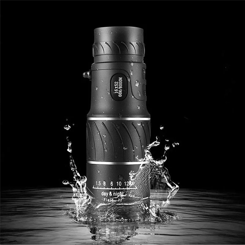 16x52 монокулярный бинокулярный телескоп 66 / 8000 м HD пластиковый бинокль Traval