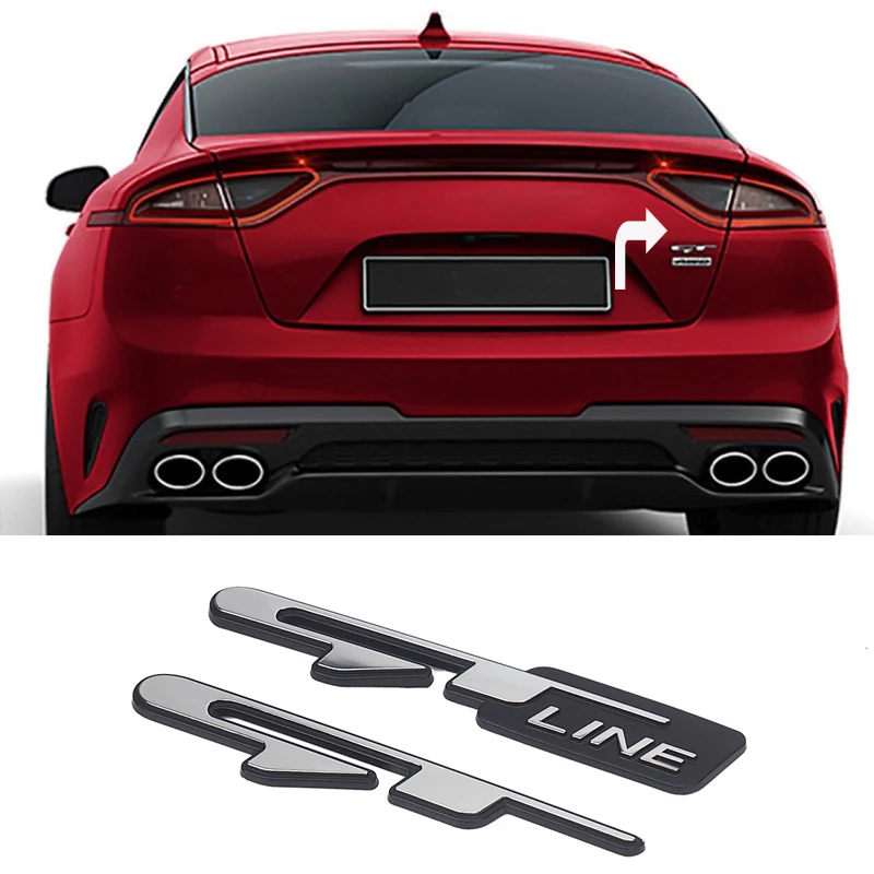 2 шт. наклейки на багажник автомобиля для KIA GTline Stinger Optima K5 GT Line Peugeot 206 207 408 508 3008