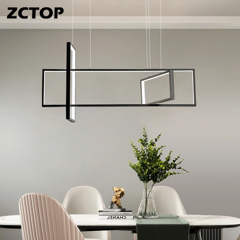 

New Modern LED Pendant Lights Dimmable Dining Living Room Bedroom Kitchen Luminaire Gold Black Pendant Lamp Home Indoor Lighting