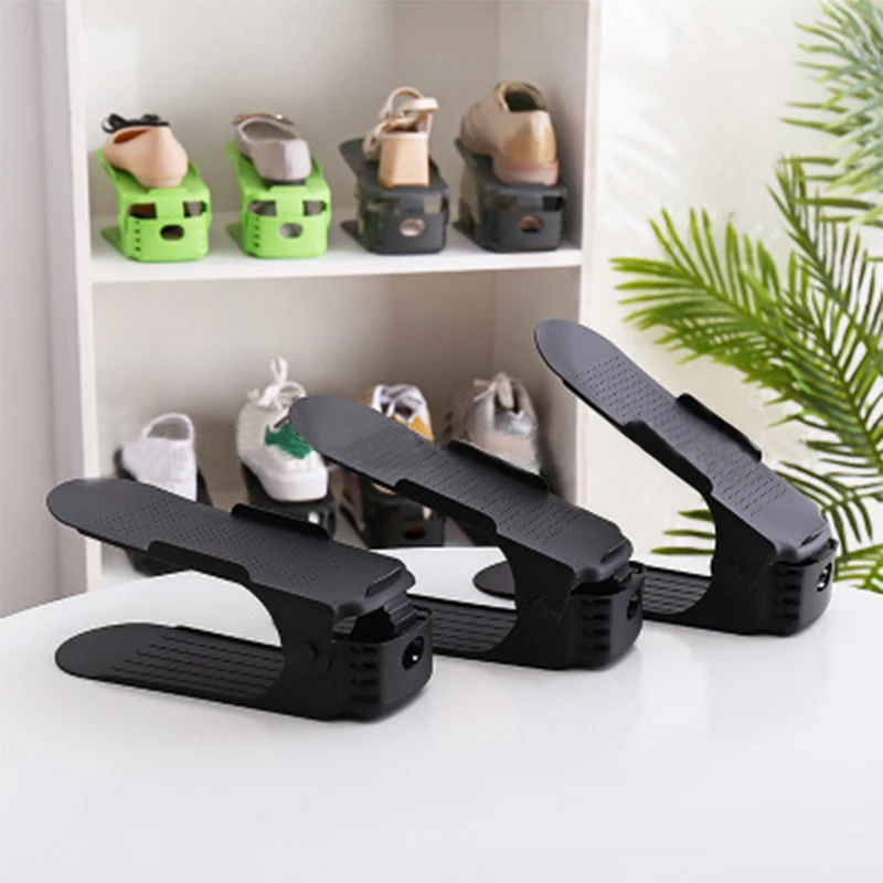 Регулируемый органайзер для обуви двойная полка хранения 10 шт. экономия места в