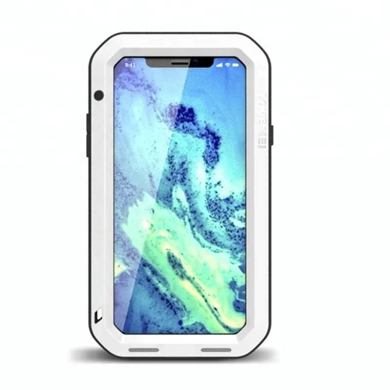 Военный противоударный Прочный Защитный металлический чехол Love Mei для iPhone X