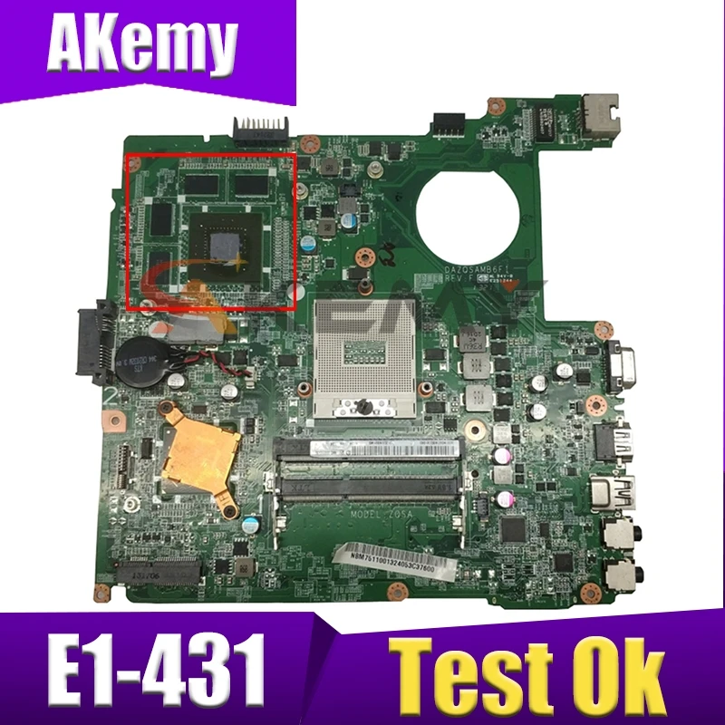 

Akemy Laptop motherboard For ACER Aspire E1-431 Mainboard NBM1S1100 DAZQSAMB6E1 SLJ8C DDR3