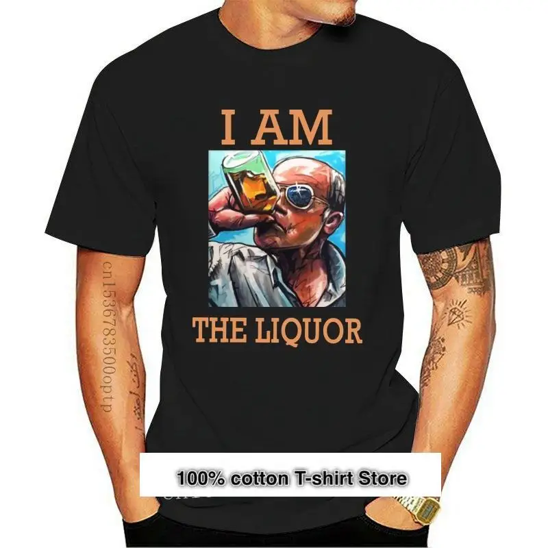 

Camiseta I Am The Liquor para hombre y mujer, camisa negra, синий Марино, nueva