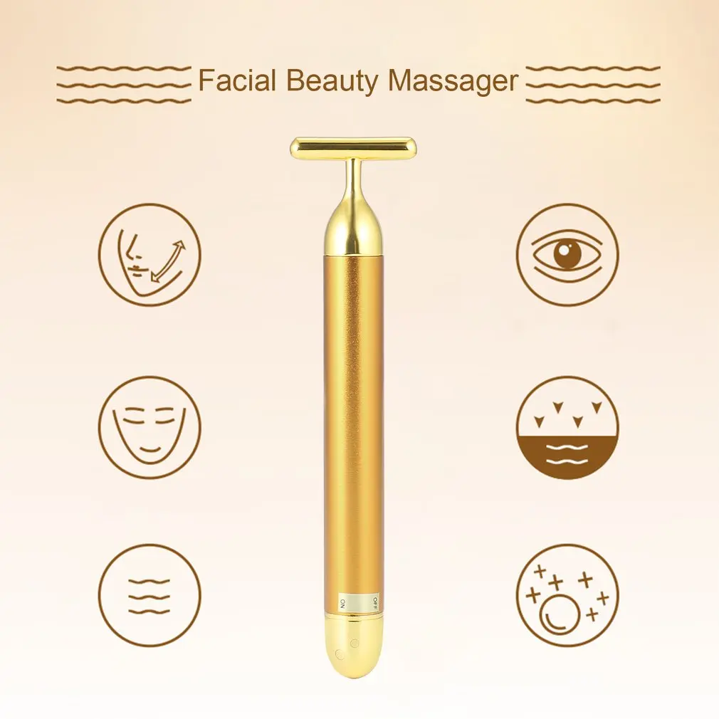 

Small Size Facial Beauty Tool Facial Massager T Shape Facial Beauty Care Vibration Facial Beauty Massager Energy Vibrating Bar